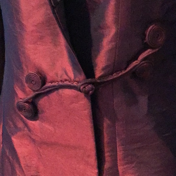 Oriental Jacket/Top size S , feels like silk shantung bought in Hong Kong - Picture 3 of 5